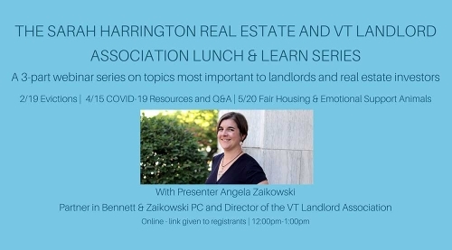 Sarah Harrington Real Estate and VT Landlord Association